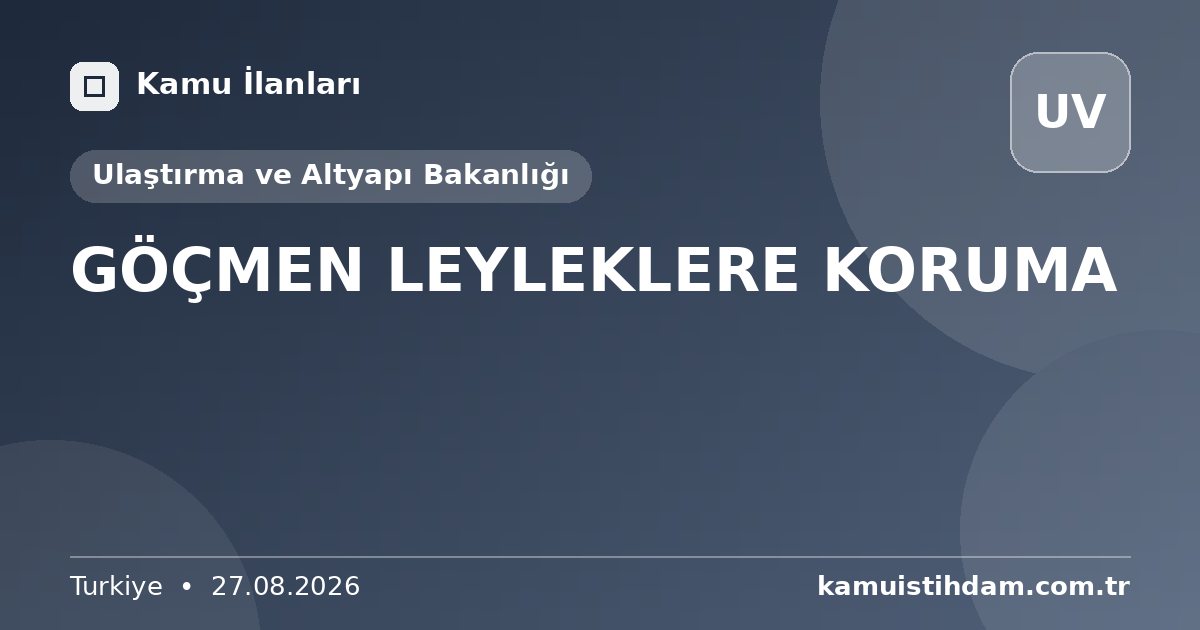 GÖÇMEN LEYLEKLERE KORUMA - Ulaştırma ve Altyapı Bakanlığı