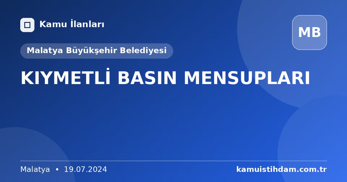KIYMETLİ BASIN MENSUPLARI - Malatya Büyükşehir Belediyesi