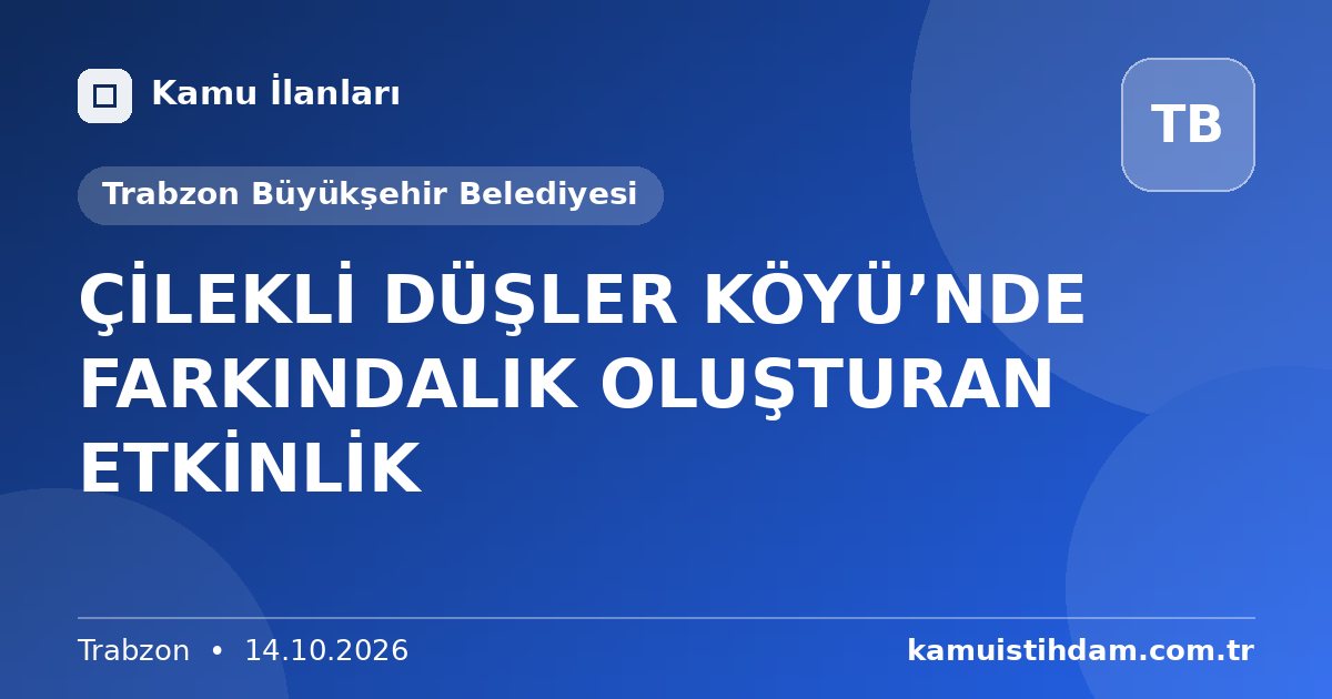 ÇİLEKLİ DÜŞLER KÖYÜ’NDE FARKINDALIK OLUŞTURAN ETKİNLİK - Trabzon Büyükşehir Belediyesi
